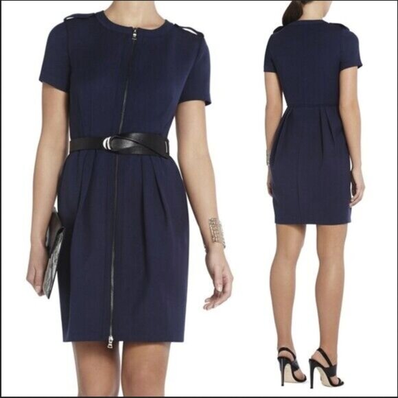 BCBG MaxAzria Thick Work "Kammy" Dress in Navy sz 06 - Picture 1 of 10